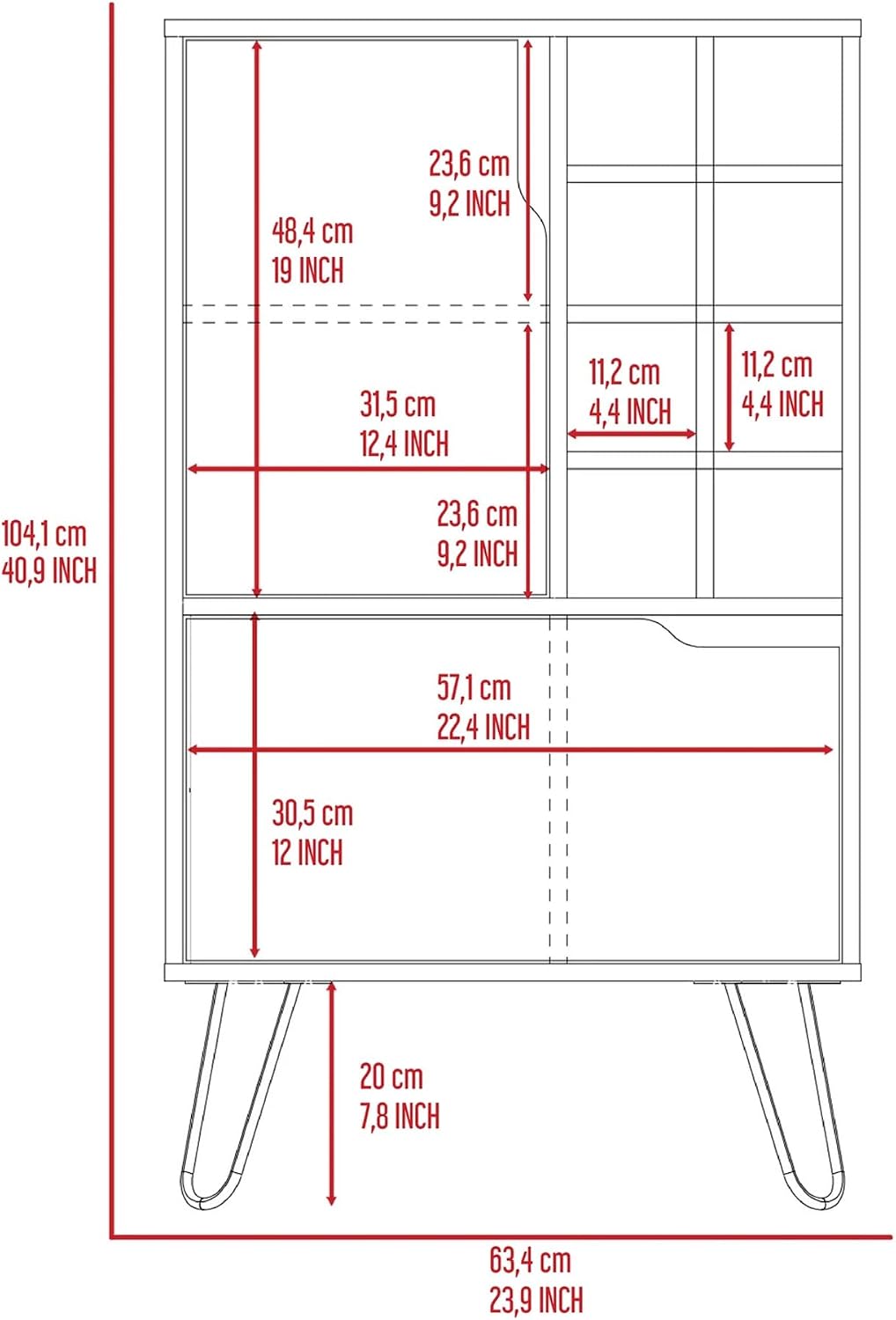 Rectangle Wine Cabinet with Drawers, Storage Locker Pantry Sideboard for Kitchen Living Room,for Kitchen Home