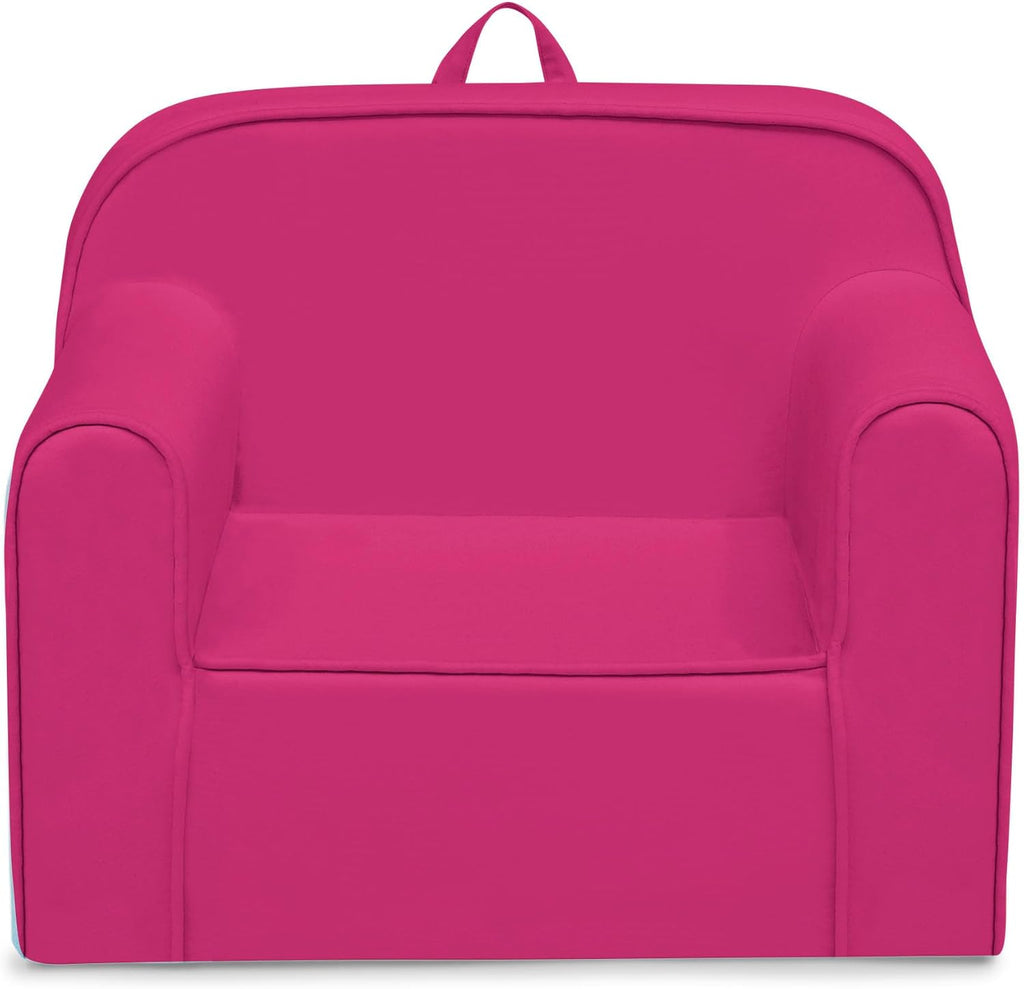 Delta Children Cozee Chair -Foam Kids Chair for Ages 18 Months and Up, Hot Pink