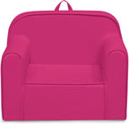 Delta Children Cozee Chair -Foam Kids Chair for Ages 18 Months and Up, Hot Pink