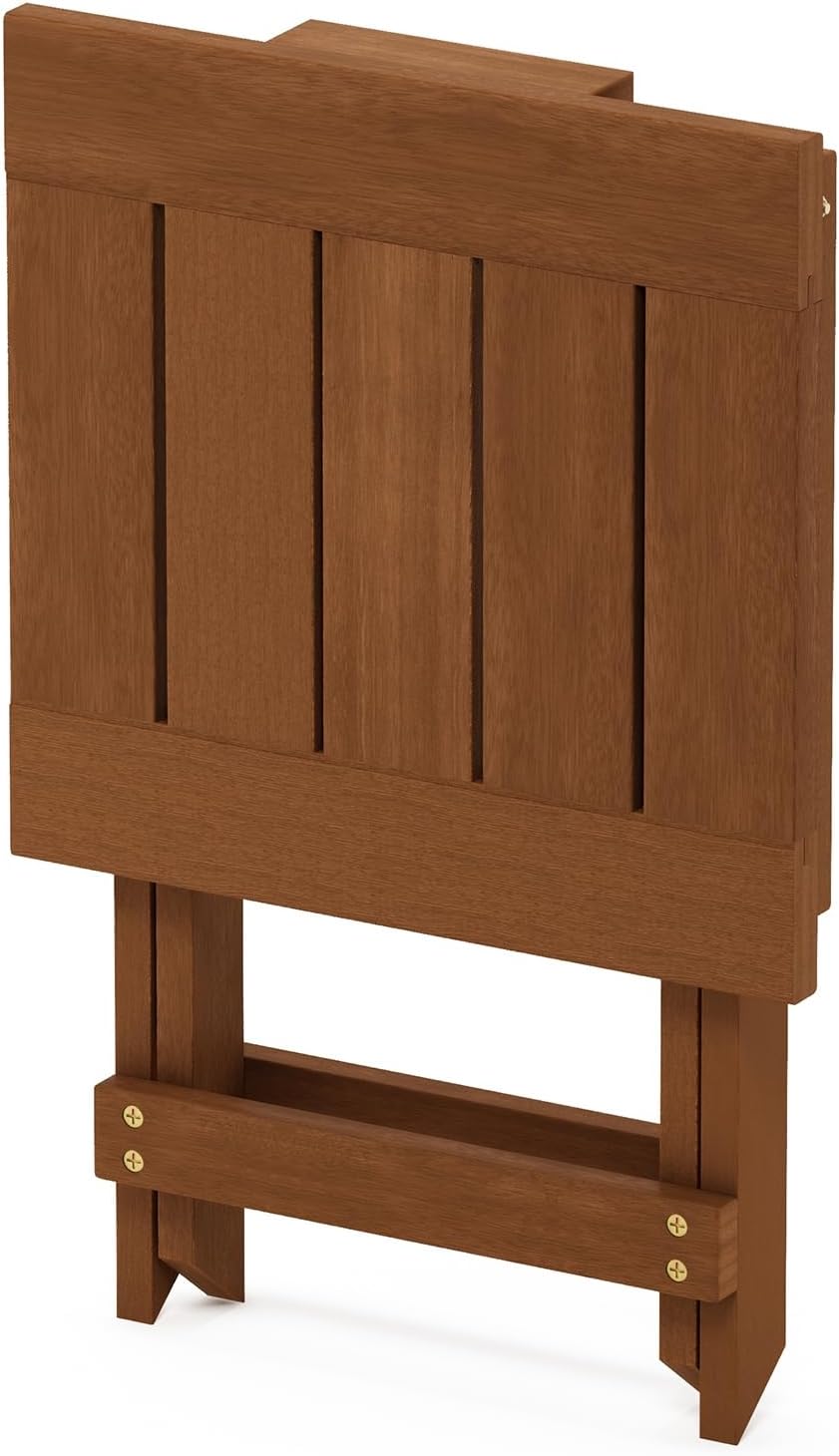 Furinno TIOMAN Hardwood Folding Outdoor Side Table, Light Wood