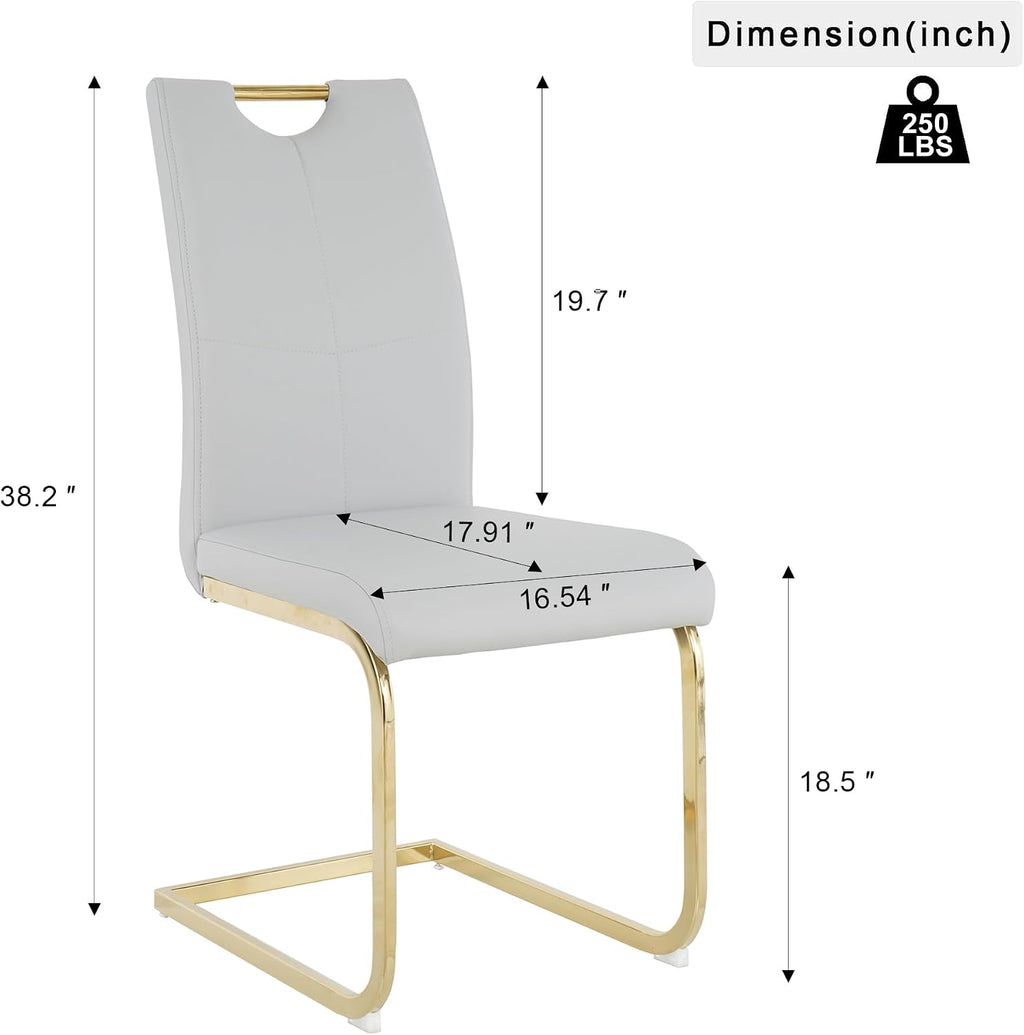 HomVent 70''Rectangle Glass Dining Table Set Glass Kitchen Table Set for 4 | Glass Kitchen Table Chairs Set for 4 with Leather Chairs for Kitchen Dining Room,Glass Dining Room Table Set for Home