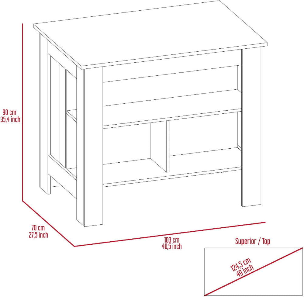 Brookvale 8-Shelf 2-Door 2-Piece Kitchen Set, Kitchen Island and Pantry Cabin...
