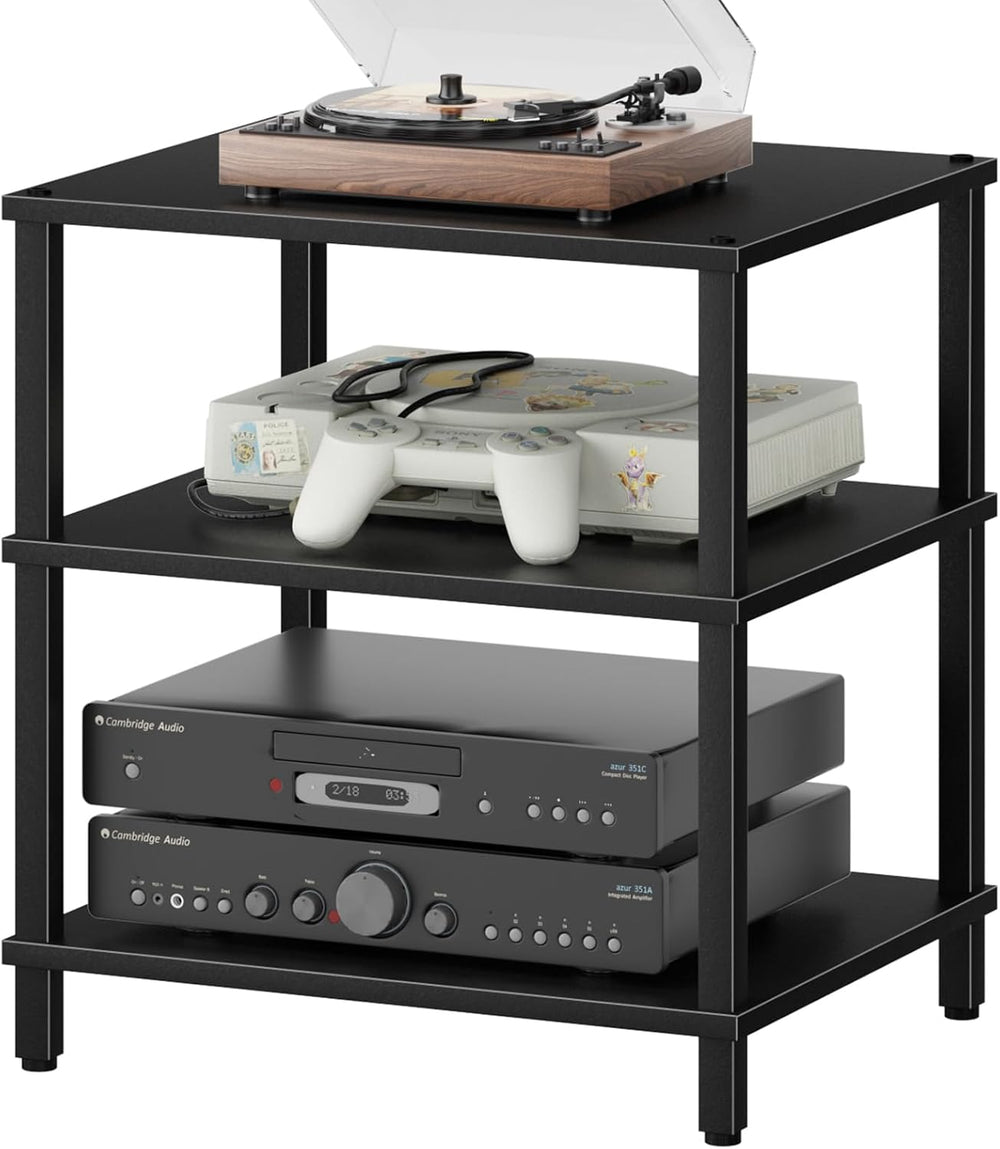 LELELINKY 3-Tier AV Media Player Stand, Stereo Cabinet, Modern Stereo Cabine,...