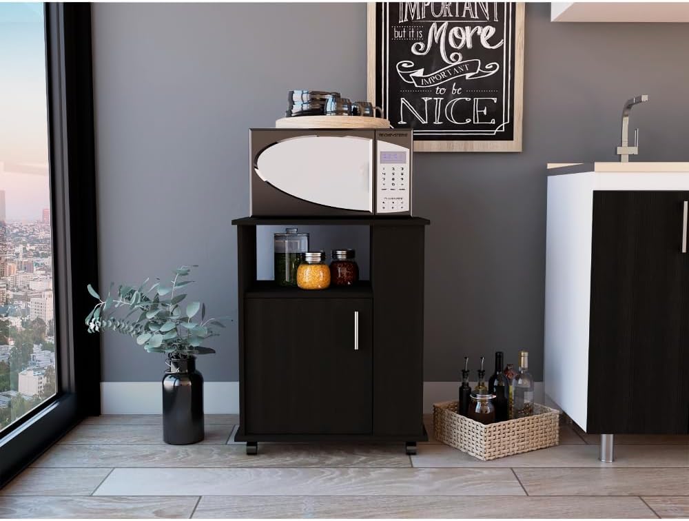 23.6" D*15.7" W*28.9" H Freestanding Kitchen Pantry with Open ...