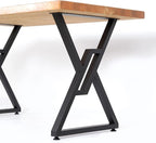 SSS Furniture Metal Table Legs 2 Pack Heavy Duty Furniture Legs 28”Height 20”Wide Rustic Decory Square Tube Iron Desk Legs Office Table Legs Industrial Country Style Metal Dining Legs