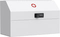 Uniclife Wall Mount Medicine Cabinet with Combination Lock Locking First Aid Cabinet Lockable Medical Cabinet Small Medicine Organizer Secure Steel Wall Cabinet Metal Storage Box, White