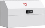 Uniclife Wall Mount Medicine Cabinet with Combination Lock Locking First Aid Cabinet Lockable Medical Cabinet Small Medicine Organizer Secure Steel Wall Cabinet Metal Storage Box, White
