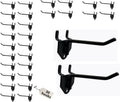 Eastern Tree 30 Packs 4" Metal Pegboard Hooks, Standard Hooks is Fit to Standing Pegboard Display and Pegboard Panels