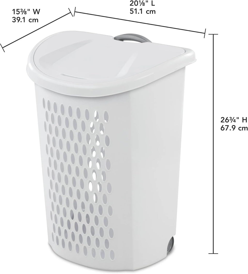 Wheeled Hamper Adult, White