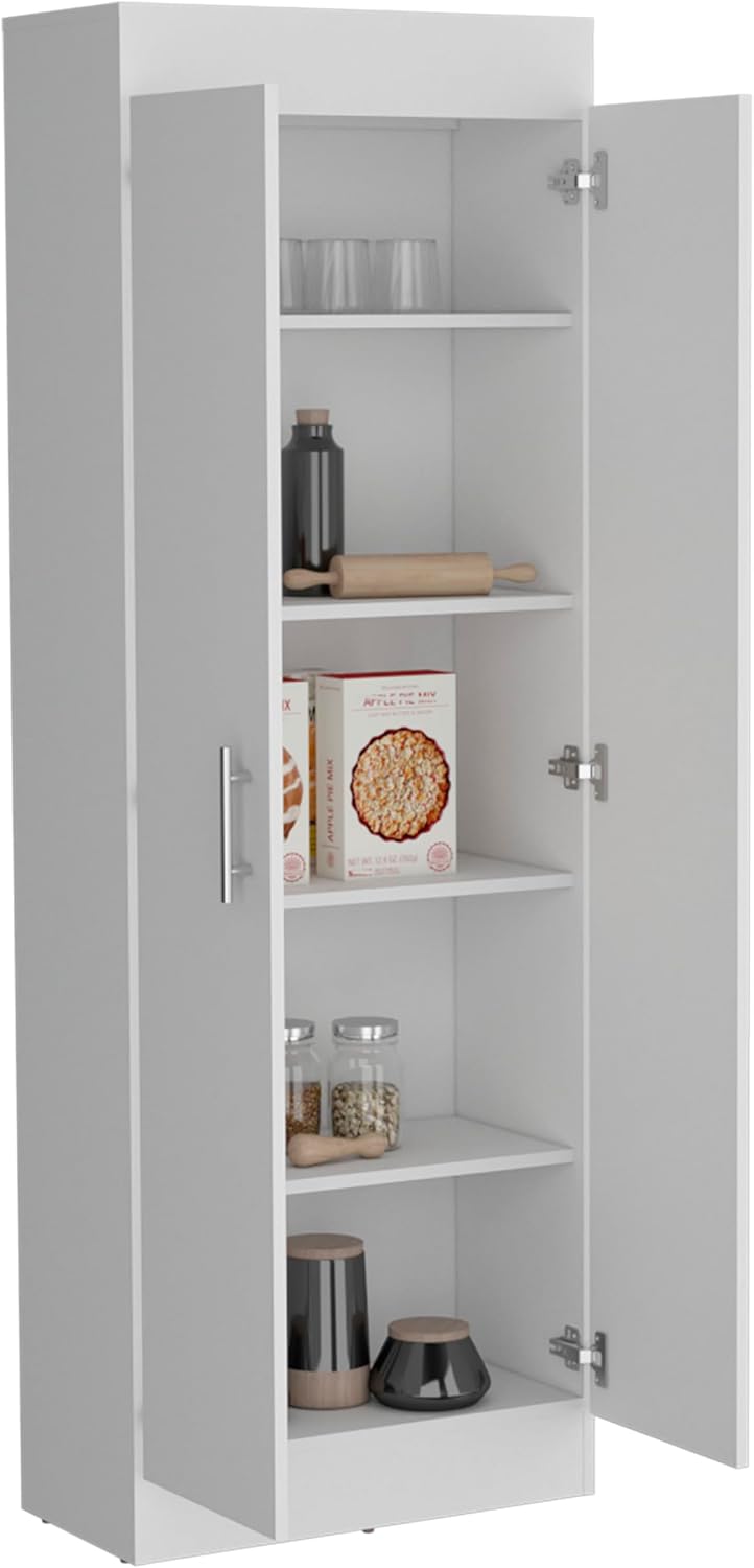 23.6" D*11.9" W*66.8" H Kitchen Pantry with 4 Shelves, Double ...