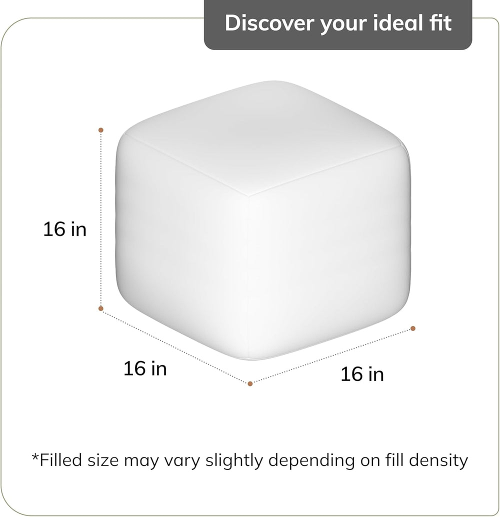 Anji Mountain 16" H x 16" W Handmade Pouf Ottoman for Living Room &...