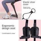 Adjustable Chairless Wearable Invisible Chair,Invisible Chair Wearable Exoskeleton Human Wearable Seat,Anywhere Camping Folding Stool Withstands 150kg,Black