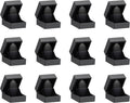 Allure - Bulk Case Of 12 - Luxury Earring Boxes With LED Light, Square Shaped Elegant Diamond Earring Case, For Unique Proposal Or Wedding, Small, Black Velvet Interior Jewelry Display Gift Box.