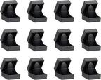 Allure - Bulk Case Of 12 - Luxury Earring Boxes With LED Light, Square Shaped Elegant Diamond Earring Case, For Unique Proposal Or Wedding, Small, Black Velvet Interior Jewelry Display Gift Box.
