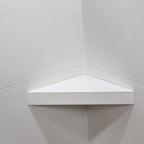 Palisade Vinyl Waterproof Corner Shower Shelf in Dusty Pearl
