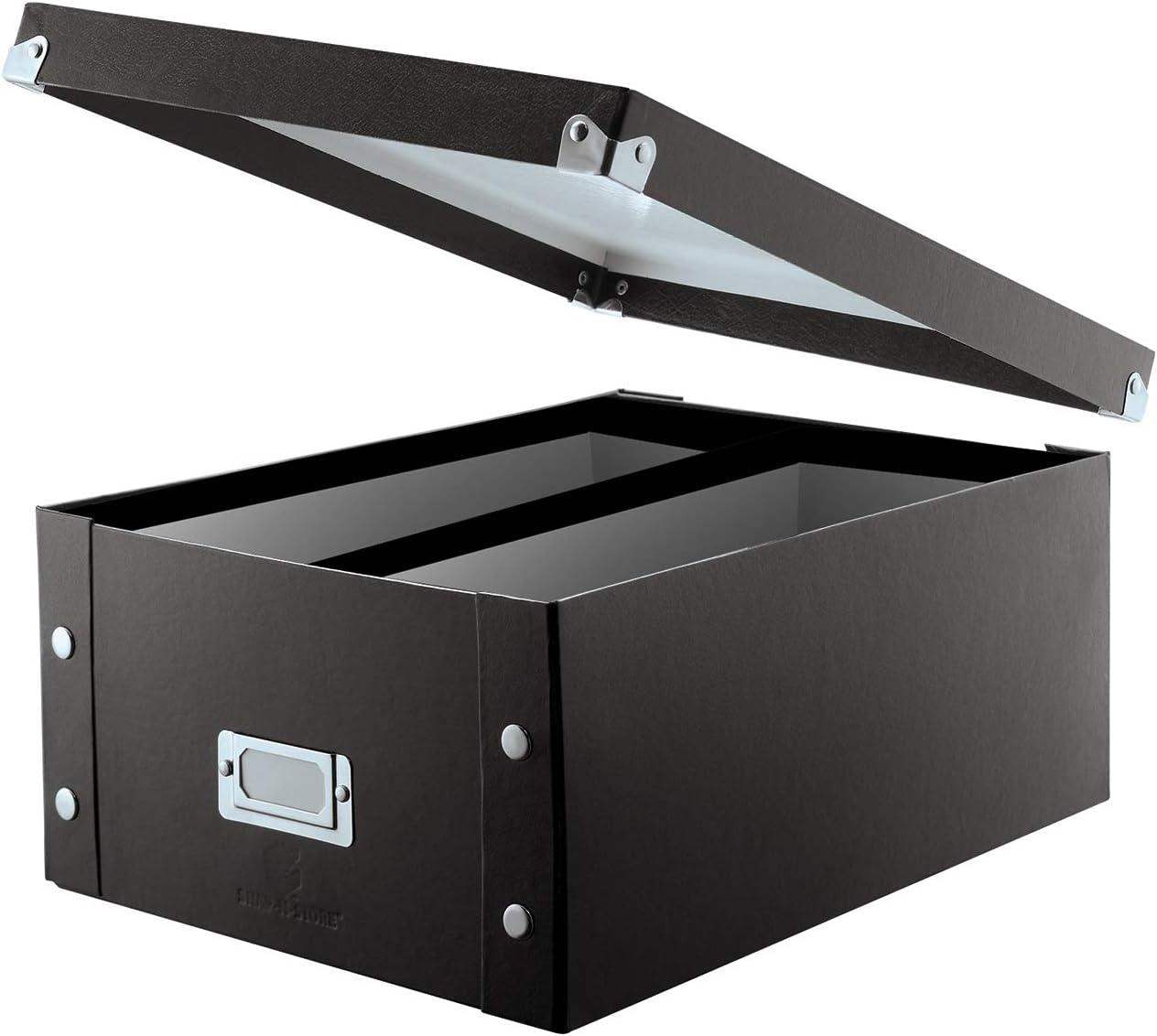 Snap-N-Store CD Storage Box - Pack of 1/2 - Durable Disc Holder with Lid to Store for Discs (2 Pack - Doublewide CD, Black)