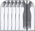 Garment Bags for Hanging Clothes 24'' x 48'' (Set of 6) Suit Covers for Closet Garment Bag Suit Cover for Suits Jacket Dresses Clothes Storage [Upgraded Version]