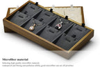 Oirlv Solid Wood Jewelry Organizer Tray Pendant Necklace Storage With Pads (Creamy-white)