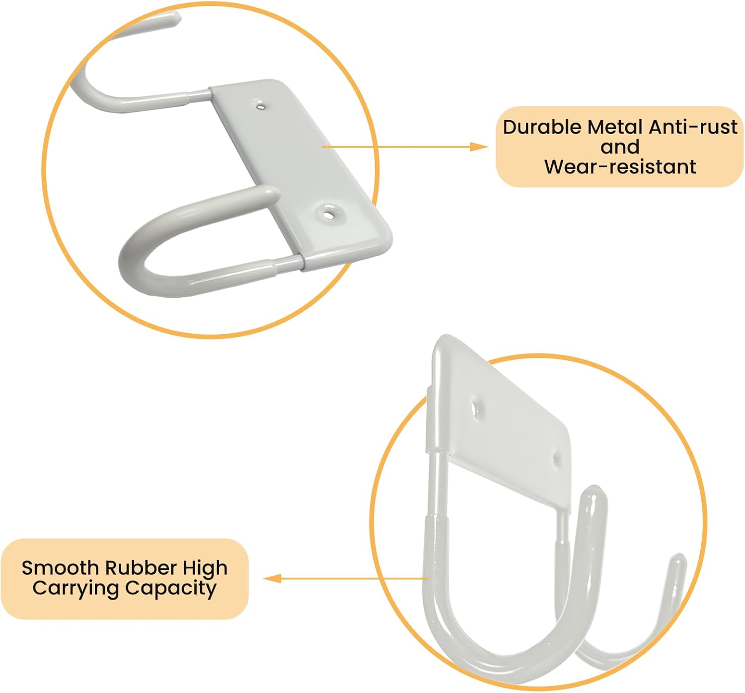 Ironing Board Hanger Wall Mount, Ironing Board Holder Organizer Wall Rack for Laundry Rooms Space-Saving Storage Rack Hanging Shelf Hanger (White)