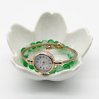 Small Flower Ring Dish Jewlery Tray, Ceramic Jewelry Dish Tray Cute Room Nightstand Decor Trinket Dish Bathroom Ring Holder Jewelry Plate Bowl Christmas Friendship Birthday Gifts for Women Mom