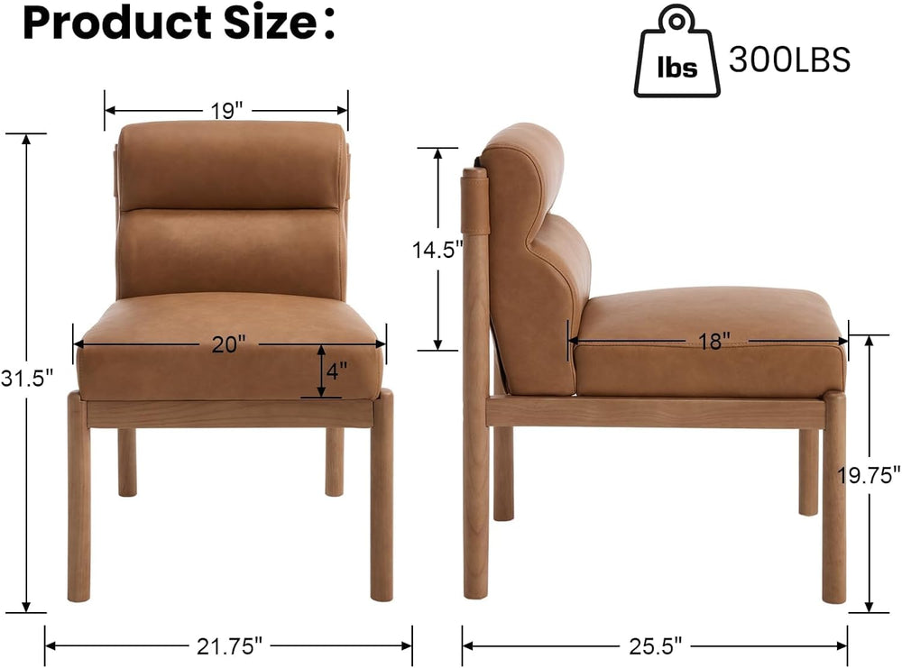 EALSON Dining Chairs Set of 2 Modern Upholstered Living Room Chairs Mid Centu...