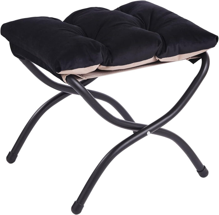 LITA Folding Ottoman, Foldable Footrest Stool, Portable Small Foot Stool for Couch, Collapsible Foot Rest Ottoman for Sofa, Accent Padded Ottomans for Lazy Chair, Living Room, Bedroom