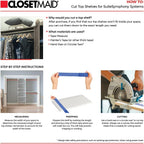 ClosetMaid SuiteSymphony Wood Closet Organizer Kit with Tower 3 Hang Rods, Top Shelves, Adjustable, Fits Spaces 5-9 ft. Wide, Graphite Grey