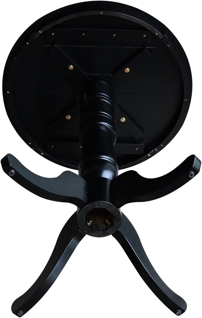 International Concepts 30" Round Top Pedestal Table - 40.9" in Black