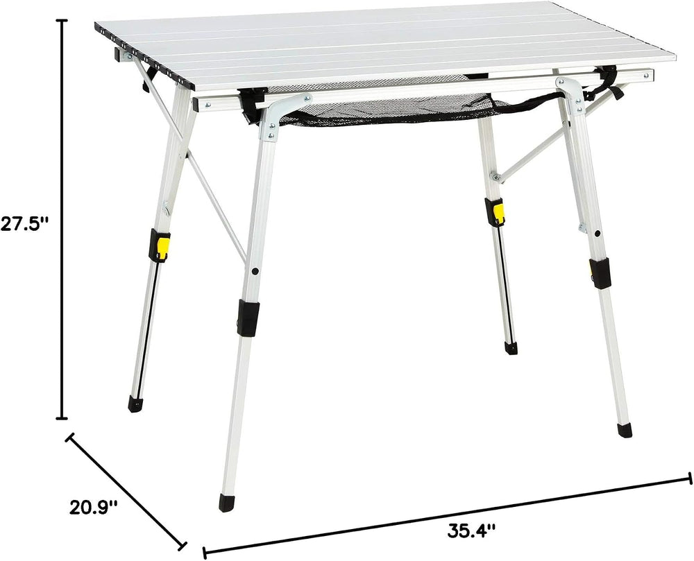 Portal Outdoor Folding Portable Picnic Camping Table with Adjustable Height A...
