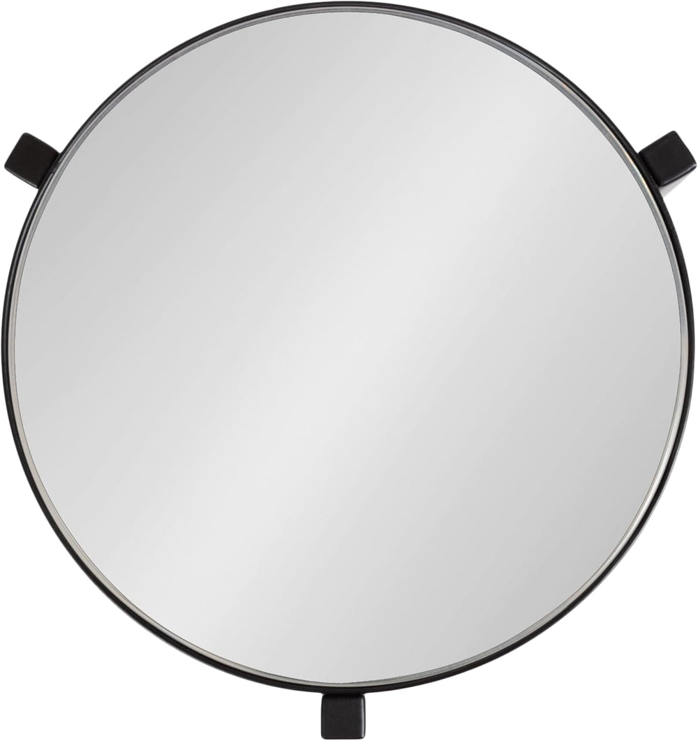 Kate and Laurel Aguilar Modern Mirrored Round Drink Table, 9 x 9 x 23, Black,...