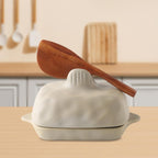 Fenteer Butter Dish Cheese Butter Keeper Container with Cutting Tool with Cover Storage for Restaurants Hotel Baking Fridge Household