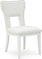Signature Design by Ashley Chalanna Solid Wood Frame Dining Chair, Set of 2, White