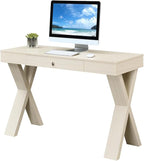 Convenience Concepts Newport 1 Drawer Desk, Ivory