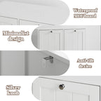 Double Tilt Out Laundry Hamper Cabinet with 2 Baskets, Laundry Cabinet, White, 12.99" D×25.98" W×26.81" H, 2 × 5.9 Gallon