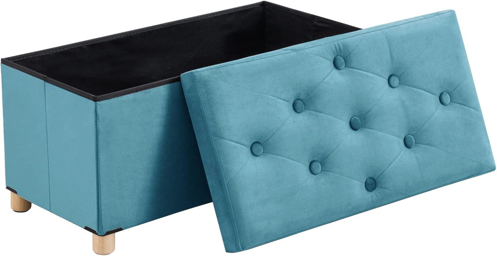 BRIAN & DANY 30 Inches Folding Storage Ottoman Bench, Ottoman with Storag...