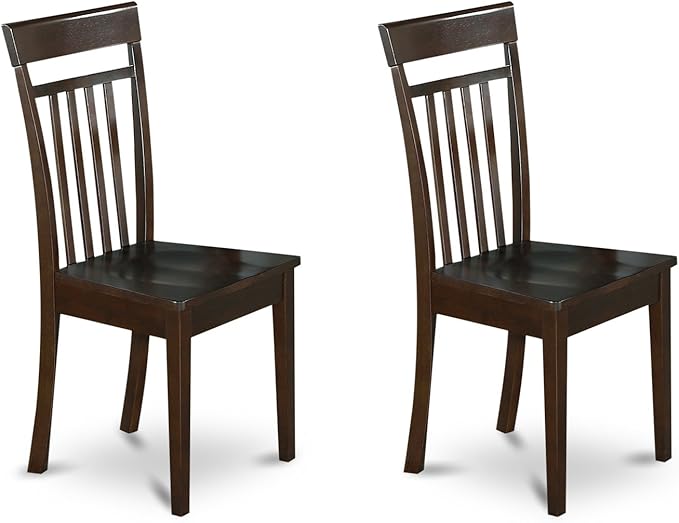 East West Furniture HLCA3-CAP-W 3 Piece Dining Set Contains a Round Dining Ro...