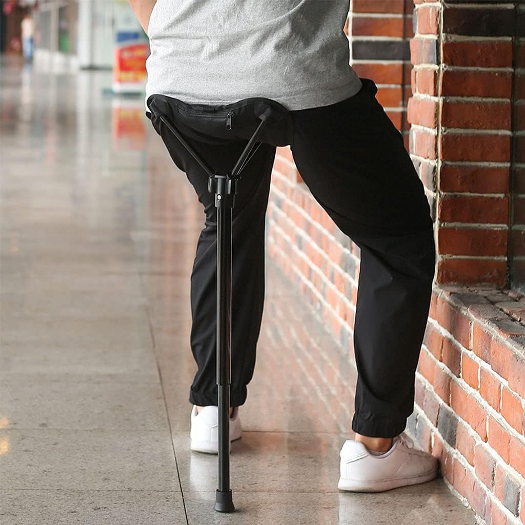 Adjustable Telescopic Foldable Stool Single Leg Tall Chair