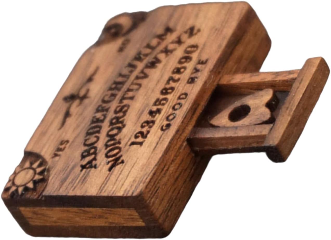 Elegant Wooden Talking Board with Detailed Engravings and Builts in Love Drawer Enhances Living Space Ambiances