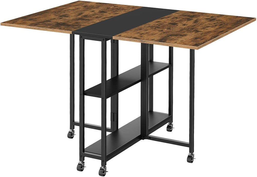 CHOEZON Folding Dining Table, Movable Dining Table, Expandable Kitchen Table,...