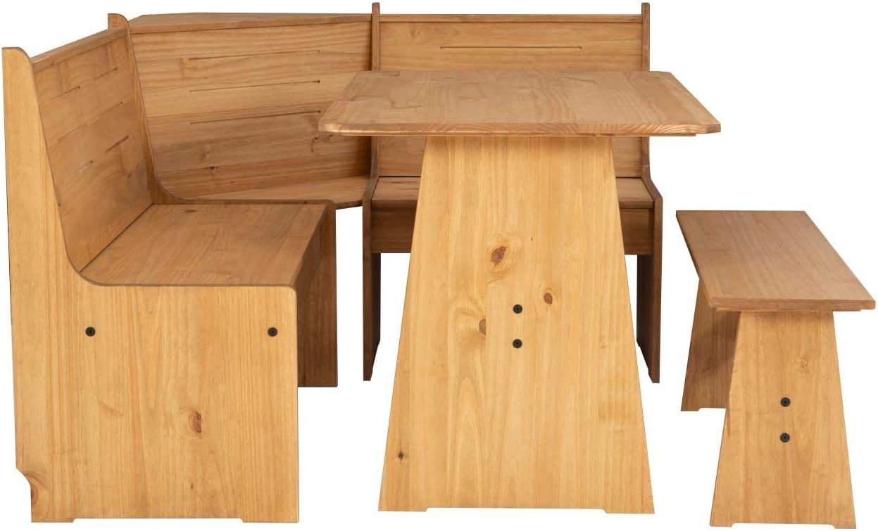 Linon Waldron Corner Nook Set NAT Kit