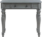 OSP Home Furnishings Country Meadows 36 Inch Writing Desk with Drawer, Plantation Grey