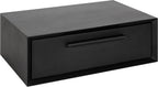 Kate and Laurel McCutcheon Floating Wood Storage Shelf, 18 x 12 x 6, Black, Decorative Transitional Floating Bedroom Nightstand with a Concealed Cubby Compartment
