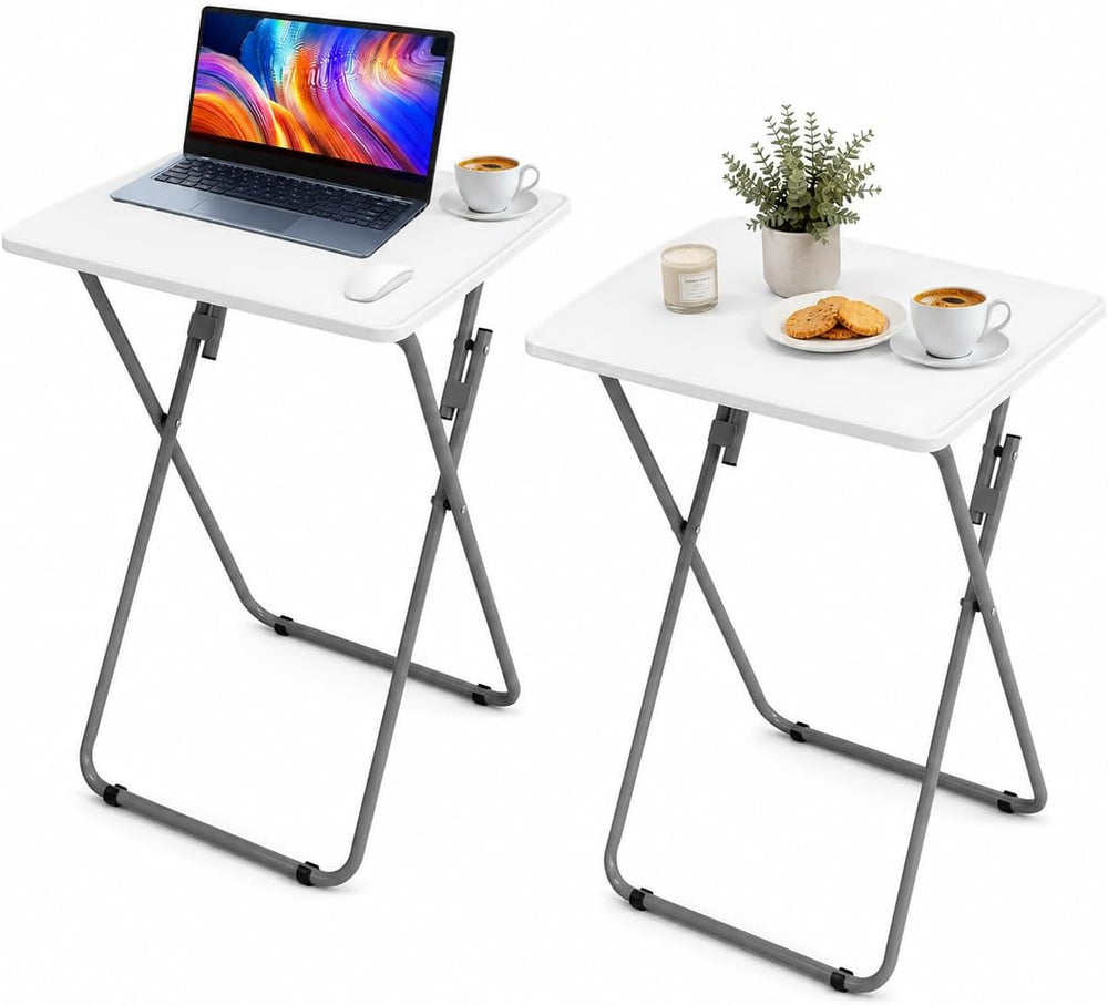 Gocamptoo Portable Folding TV Dinner Tray Table Set of 2 | No Assembly Requir...