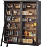 Starlight Toulouse Metal Rolling Ladder, 90" H, 8-Foot Tall Bookcase Companion, Finished on All Sides, Durable Construction, Black