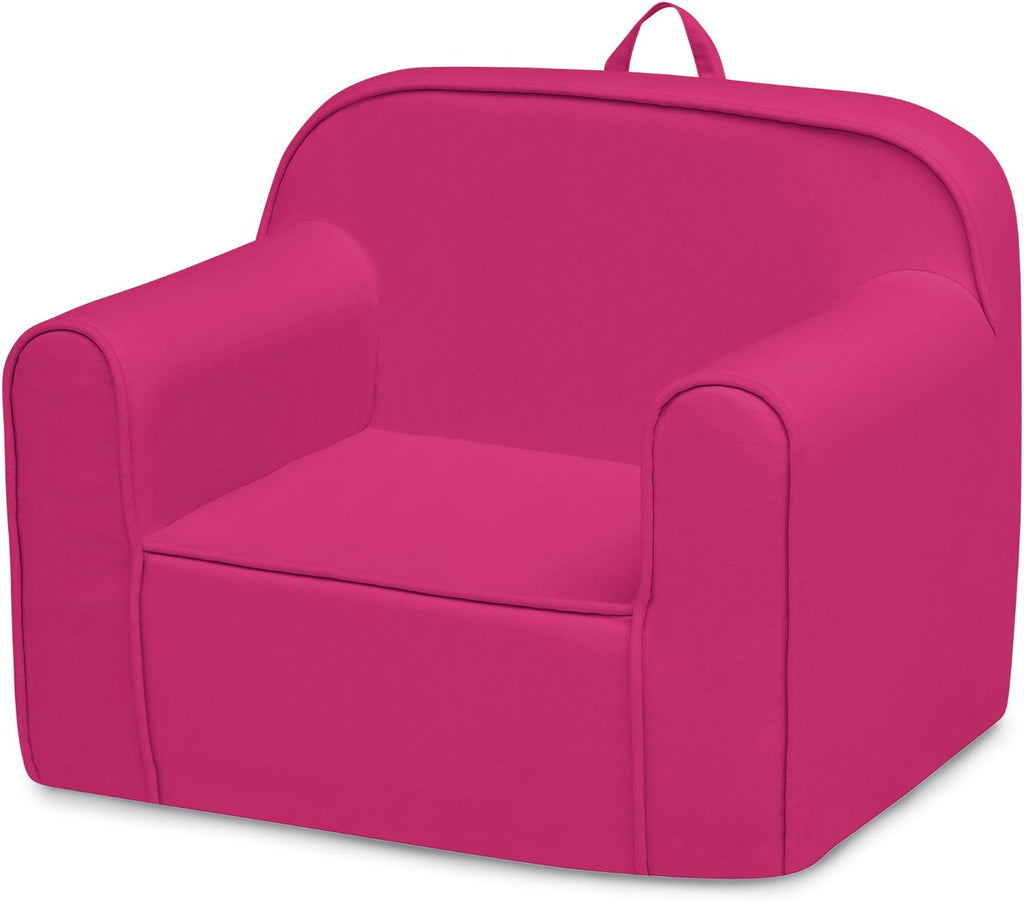 Delta Children Cozee Chair -Foam Kids Chair for Ages 18 Months and Up, Hot Pink