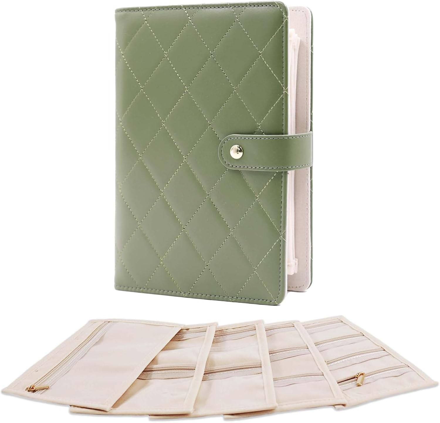 Travel Jewelry Organizer Case,Portable Jewelry Organizers Storage Book, Compact Jewelry Roll for Earrings, Rings, Necklaces - Perfect Jewelry Travel Bag for Women