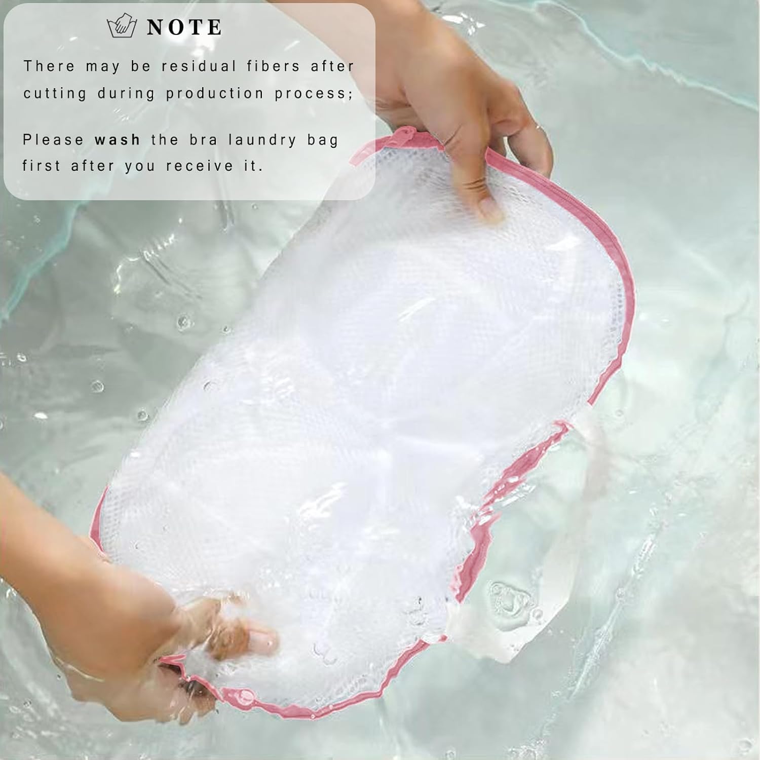 Large Bra Laundry Bags for Washing Machine, Fits All Cups Anti Deformation Bra Washing Bag, Lingerie Bags for Washing Delicates (4 Pack White)