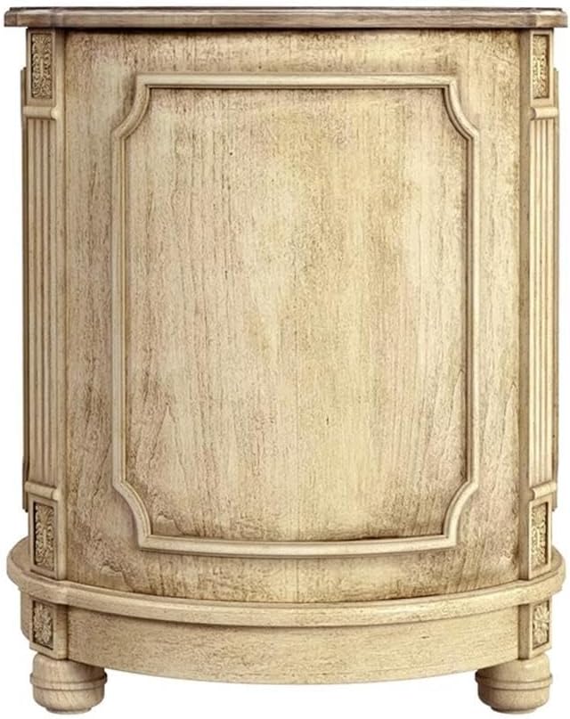 Beaumont Lane 20" W Drum Side Table, Poplar Hardwood and Cherry Veneer, ...