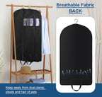 KIMBORA 43" Suit Bags for Closet Storage and Travel, Gusseted Hanging Garment Bags for Men Suit Cover With Handles for Clothes, Coats, Jackets, Shirts（3 Packs）