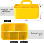Tiawudi Multipurpose Caddy Organizer, Plastic Caddy with Handle, Stackable Desk Organizer for Stationery, Marker and Pencil, Office Supplies Organizer, Dorm Caddy